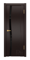 Межкомнатная дверь «Грация 1» остекленная триплекс черный (венге)