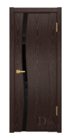 Межкомнатная дверь «Грация 1» остекленная триплекс черный (ясень венге золото)