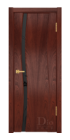 Межкомнатная дверь «Грация 1» остекленная вьюнок (красное дерево)