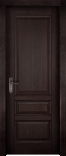 Межкомнатная дверь из массива ольхи «Аристократ №1» глухая (бейц / темный)
