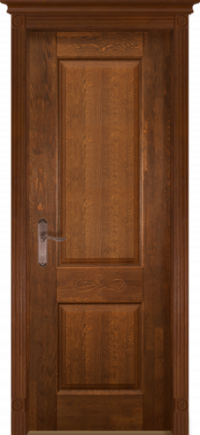 Межкомнатная дверь из массива дуба «Классик №4» глухая (полиуретановый лак / натуральный)