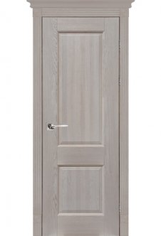 Межкомнатная дверь из массива дуба «Классик №1» глухая (эмаль, полиуретановый лак / кремовый)