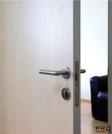 Комплект скрытой двери Pro DESIGN Plaster (дверь-невидимка для отделки декоративной штукатуркой или обклейки обоями) наружного открывания
